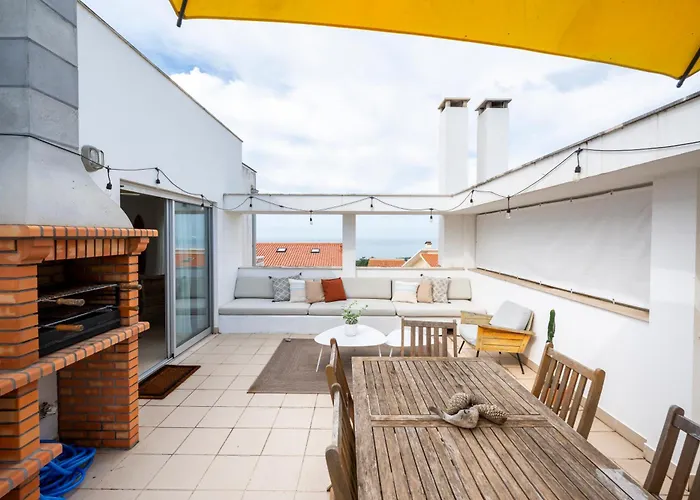 Ocean Terrace - Private Patio With Bbq & Sea View * Ναζαρέ